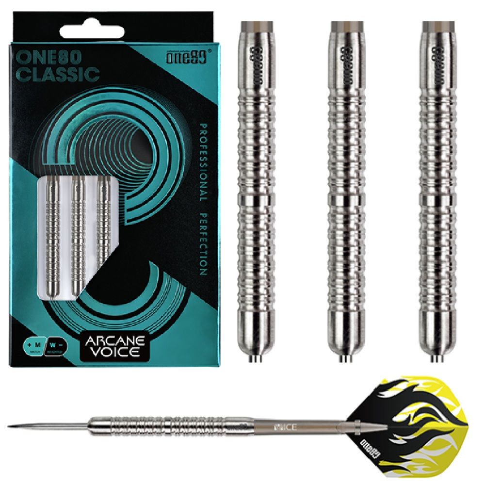 ONE80 ARCANE VOICE 80% TUNGSTEN DARTS  - 21, 23, 25, 27GM