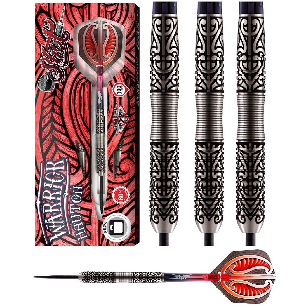SHOT! WARRIOR HAUTOA 80% TUNGSTEN DARTS – 22, 24, 26GM, WEIGHT: 22GM