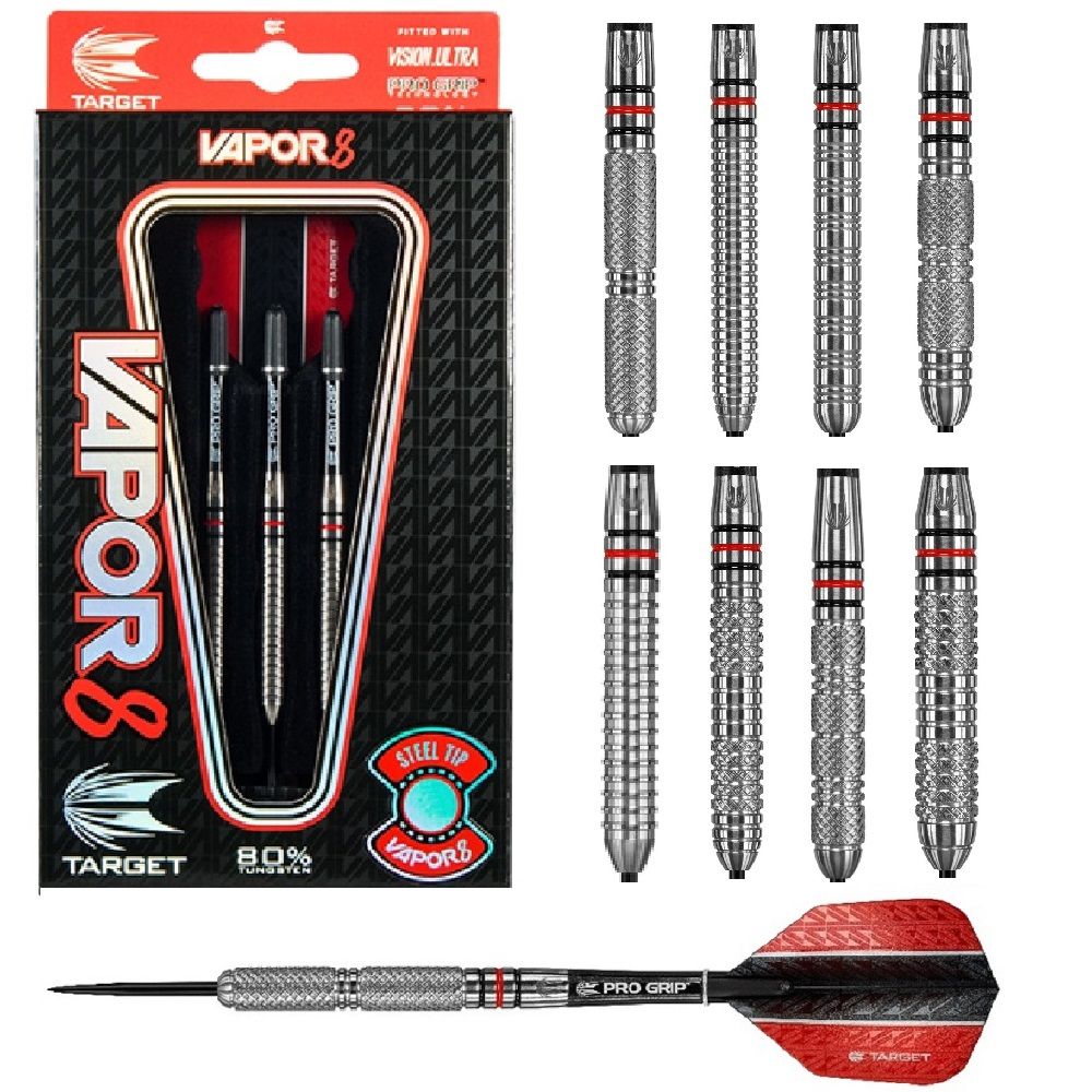 TARGET VAPOR 8 80% TUNGSTEN DARTS – 21, 22, 23, 24, 25, 26, 28 &amp; 32GM