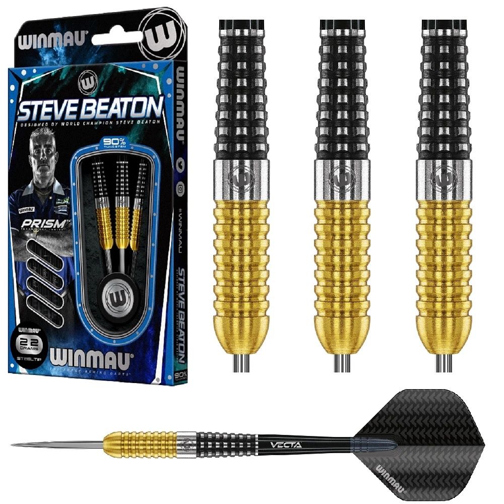 WINMAU TUNGSTEN DART 90% - STEVE BEATON -  SPECIAL EDITION - 22 &amp; 24GM, WEIGHT: 22GM
