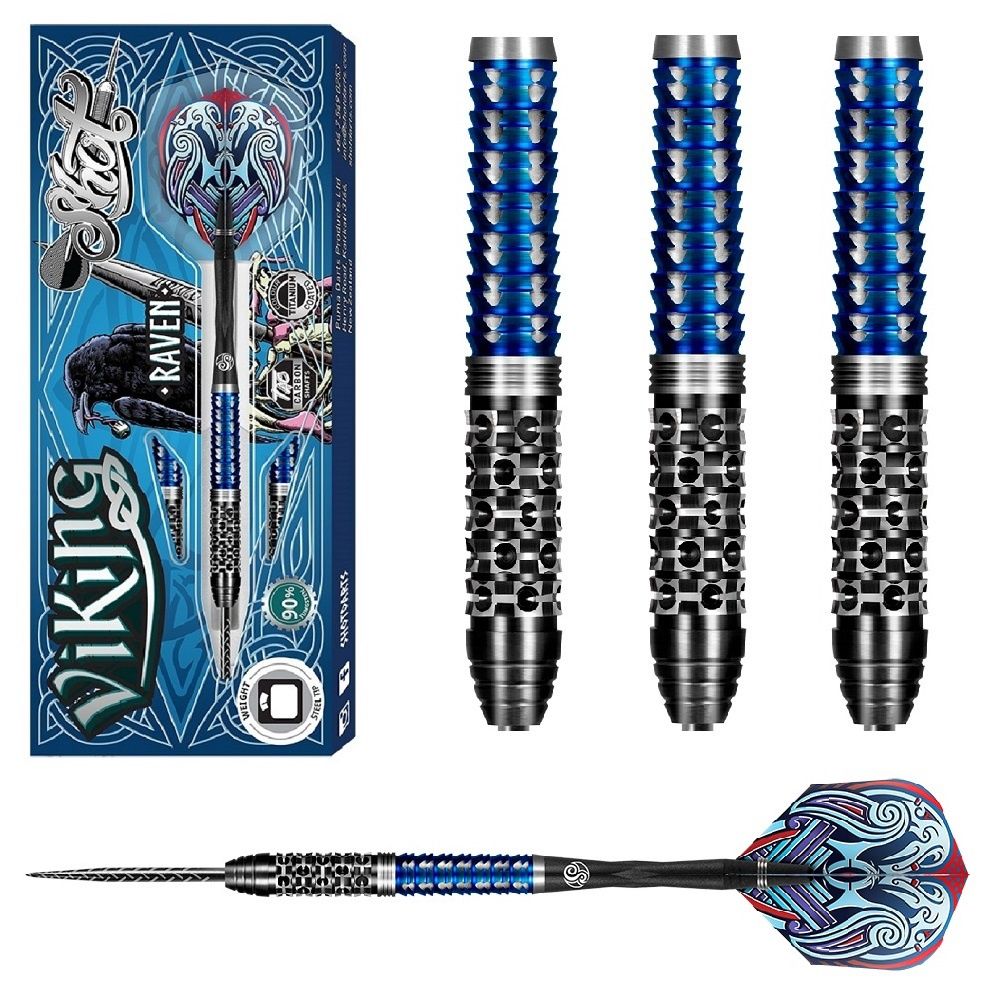 SHOT VIKING RAVEN 90% TUNGSTEN DARTS – 22, 23, 24GM, WEIGHT: 22GM