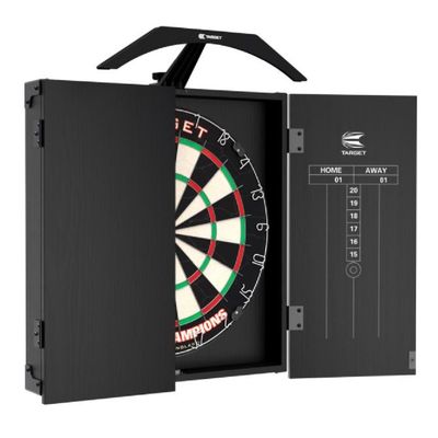 DARTBOARD, CABINET &amp;  ARC LIGHT SET - TARGET
