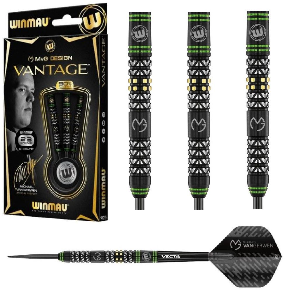 WINMAU TUNGSTEN DART 90% -  MVG VANTAGE  - 22, 23 &amp; 24GM, WEIGHT: 22GM
