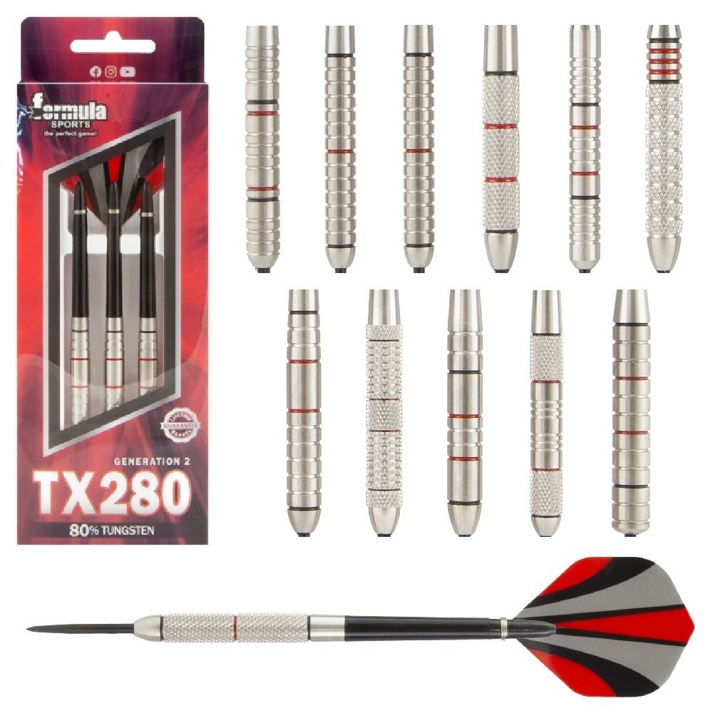 FORMULA  TX280 80%  TUNGSTEN DARTS - 18 TO 28GM