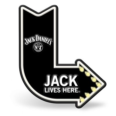 JACK DANIEL'S LIGHT UP TIN SIGN