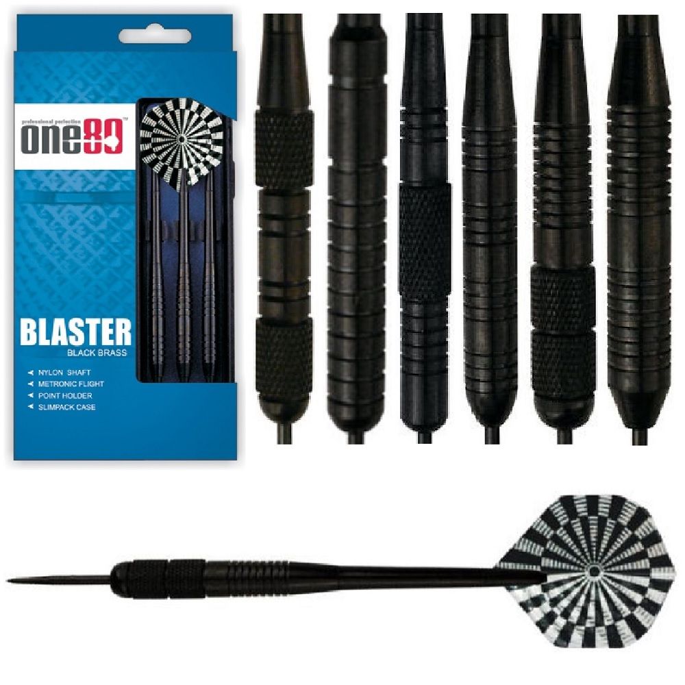 ONE80 BLASTER BLACK BRASS DARTS - 20, 21, 22, 23, 24, 25GM