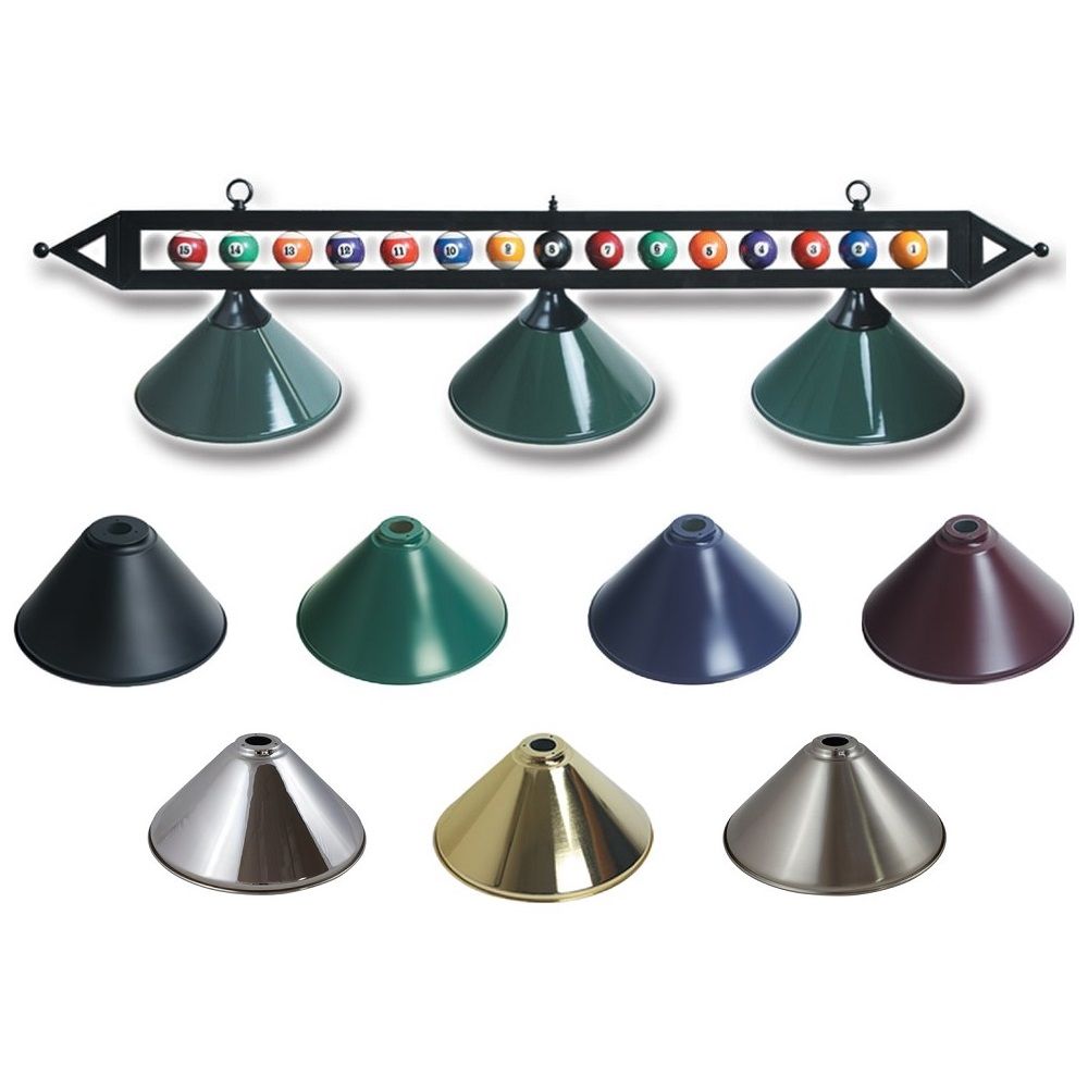 OVERHEAD TABLE LIGHT - BALL RAIL - ANY COLOUR SHADES - 59"