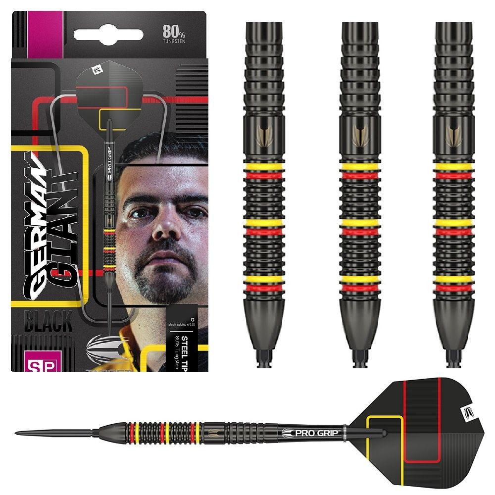 TARGET TUNGSTEN DART 80% -  GABRIEL CLEMENS BLACK – 22 &amp; 24GM, WEIGHT: 22GM