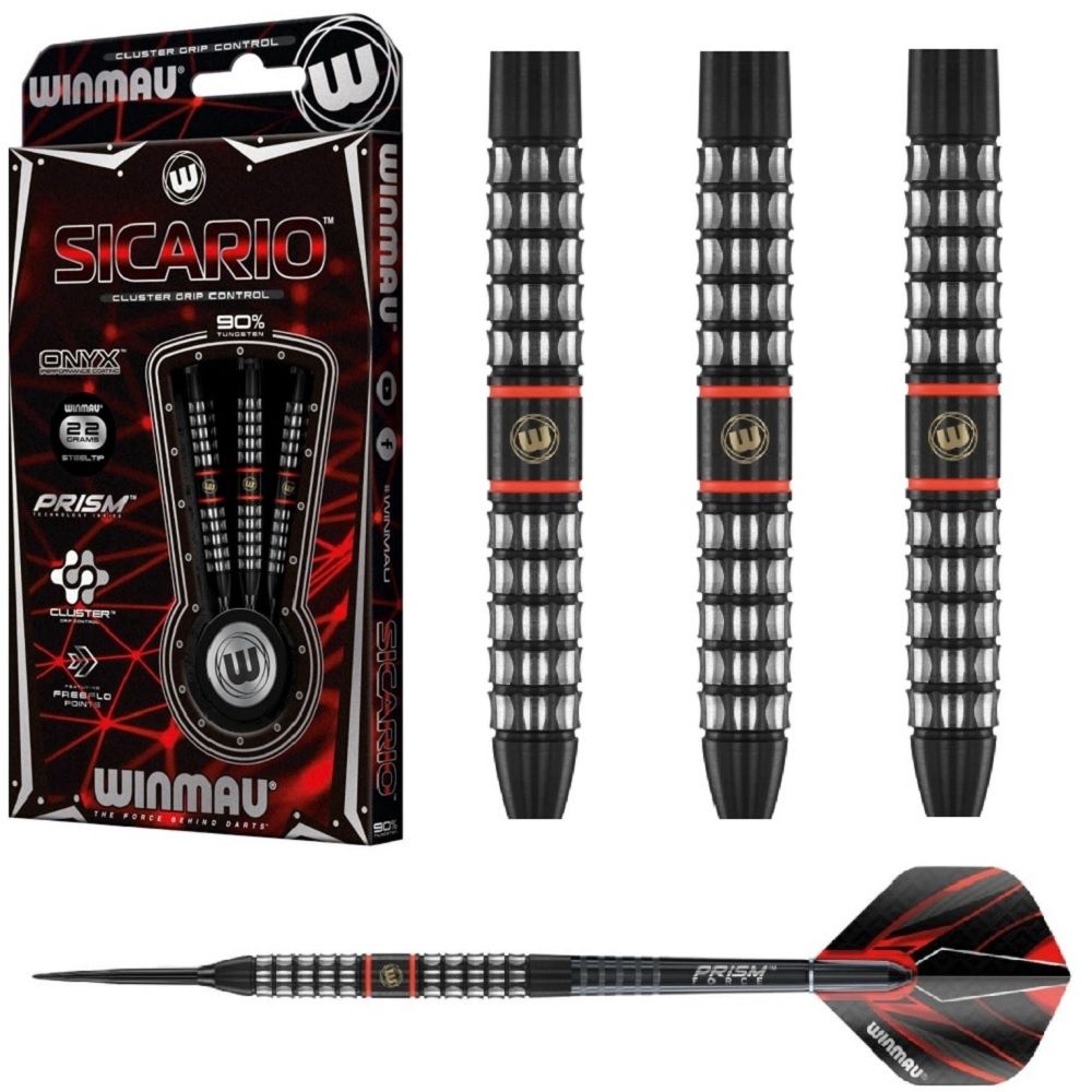 WINMAU TUNGSTEN DART 90% -  SICARIO - 22 &amp; 24GM, WEIGHT: 22GM