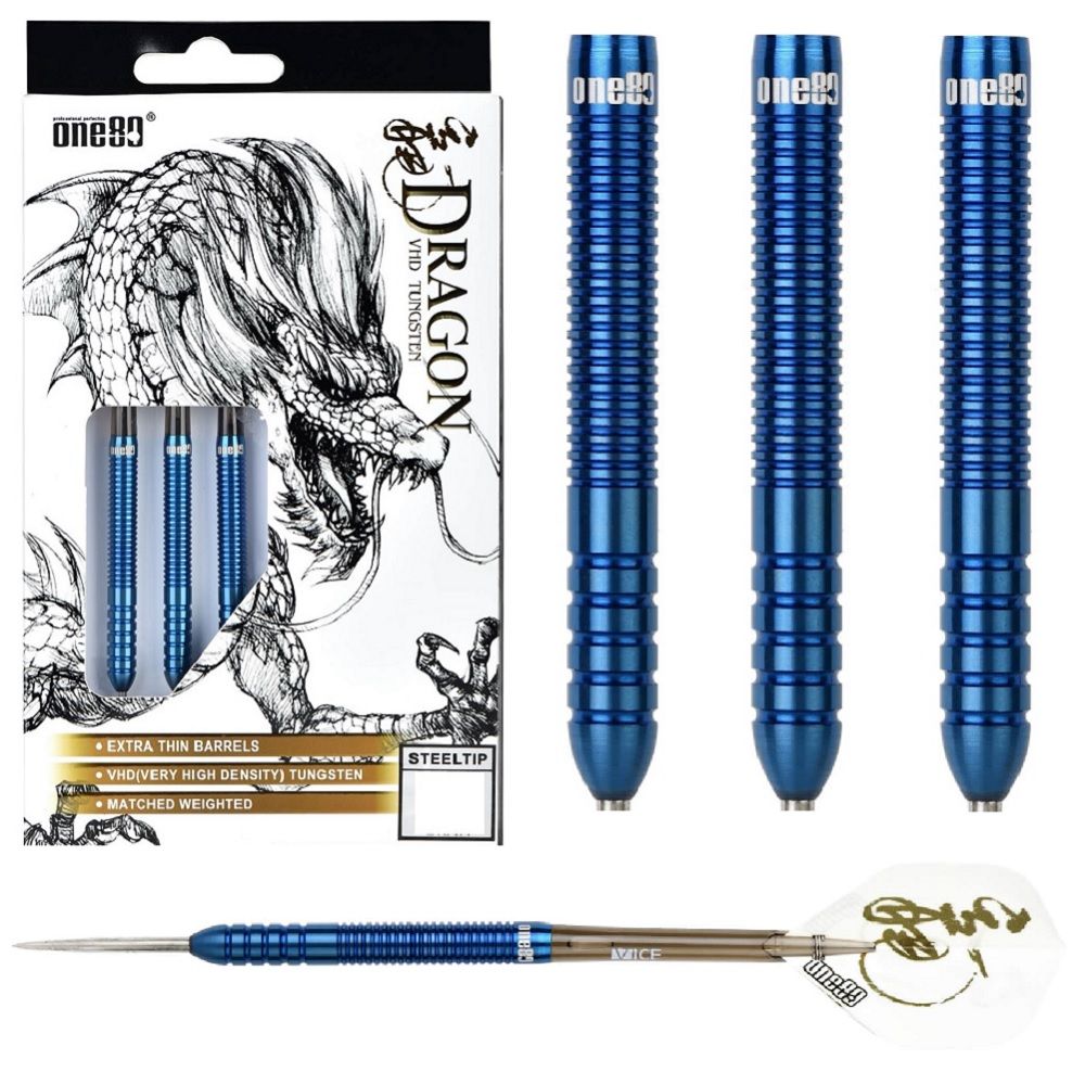 ONE80 DRAGON ICE 90% TUNGSTEN DARTS – 20, 22, 24, 26GM