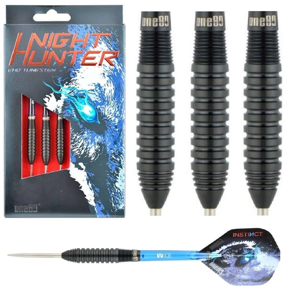 ONE80 NIGHT HUNTER STING 90% TUNGSTEN DARTS - 22, 24GM