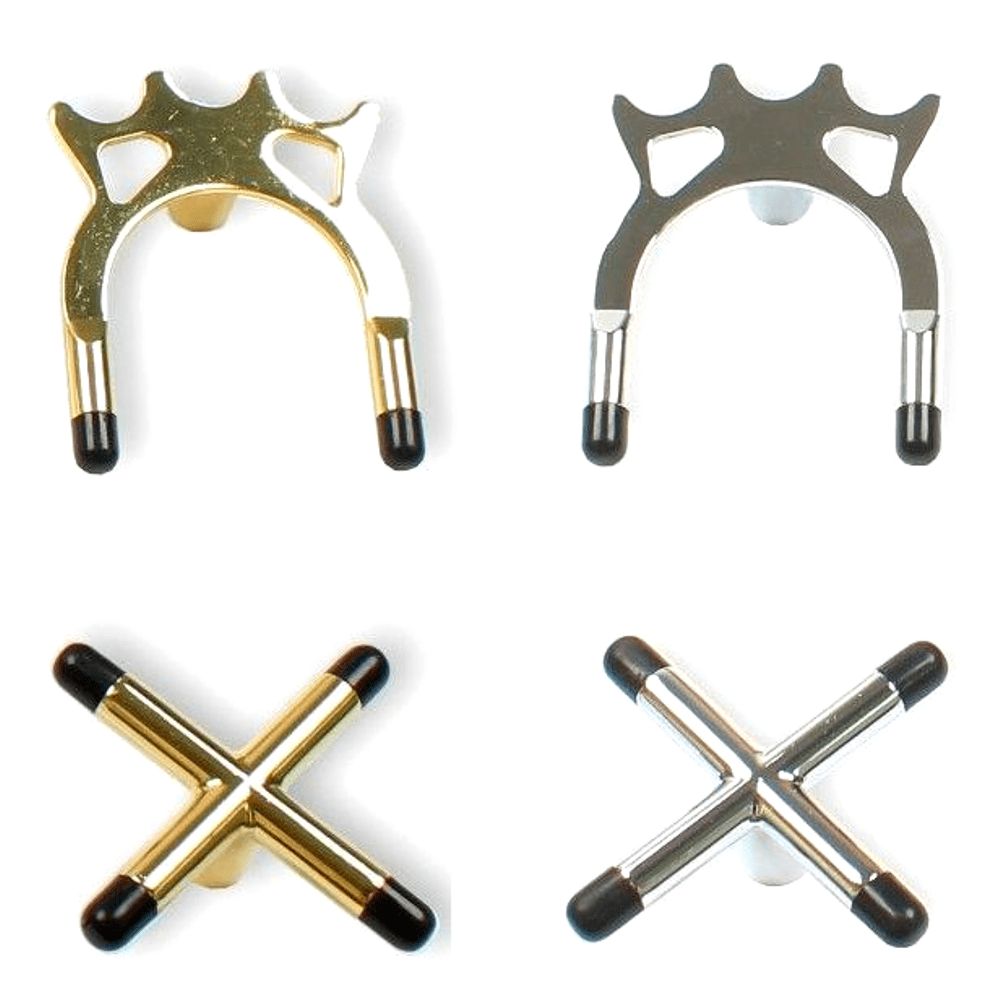 REST HEADS - BRIDGE/SPIDER AND CROSS - METAL, Colour: BRASS, STYLE: BRIDGE
