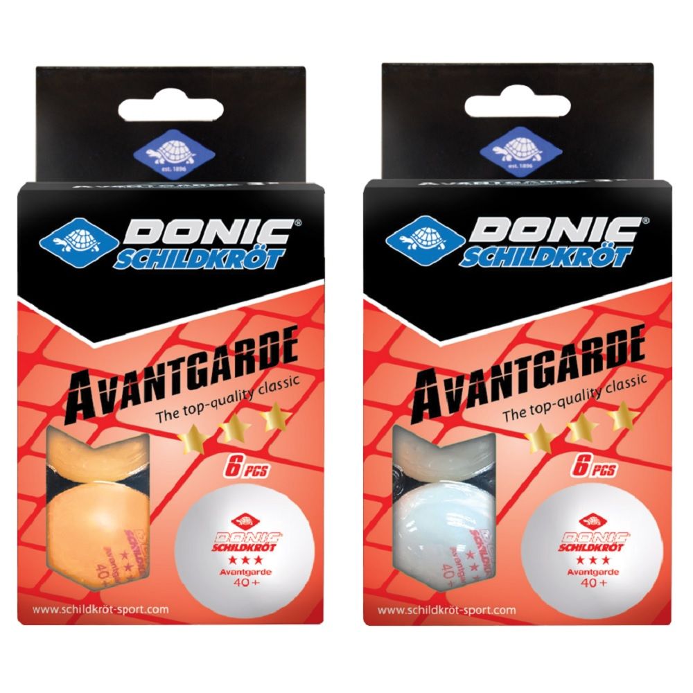 TABLE TENNIS BALLS - DONIC SCHILDKROT - AVANTGARDE 6 PACK