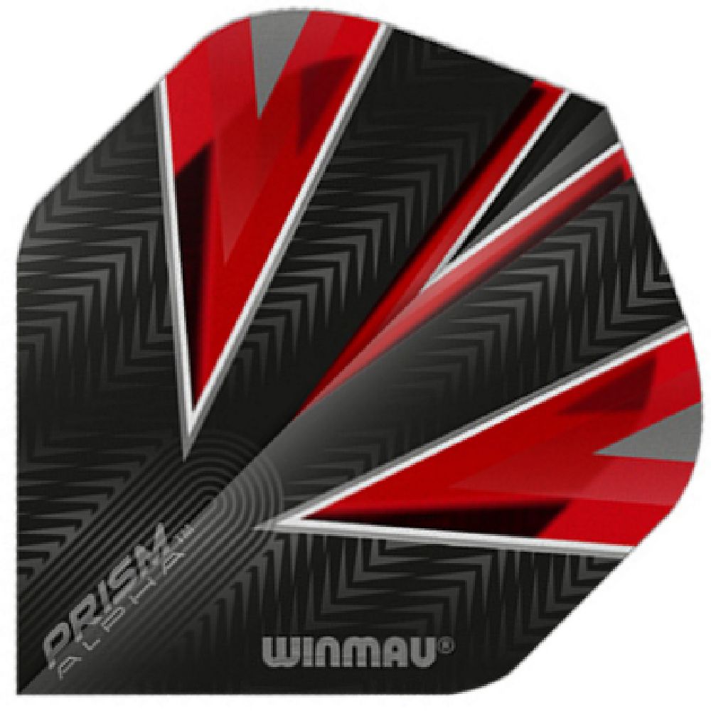 WINMAU FLIGHTS - PRISM ALPHA – STANDARD, DESIGN: RED/BLACK