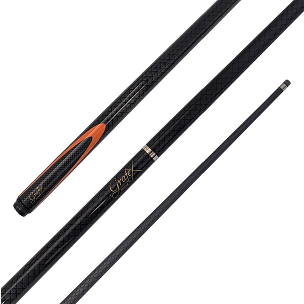 2 PIECE CUE - GRAPHITE GRAFEX TRIPLE X CUE -  57" 9MM TIP
