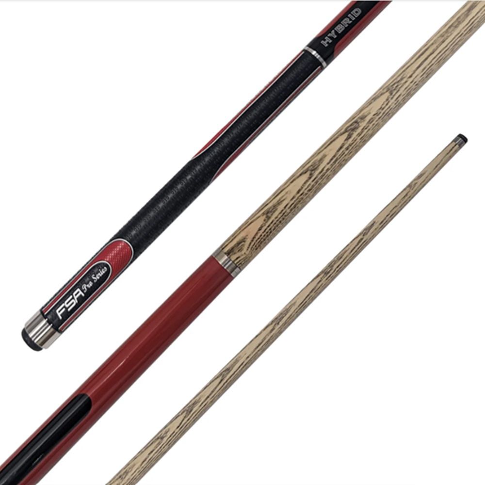 2 PIECE ASH CUE – FORMULA HYBRID – 57″ 9.5MM TIP, Colour: RED