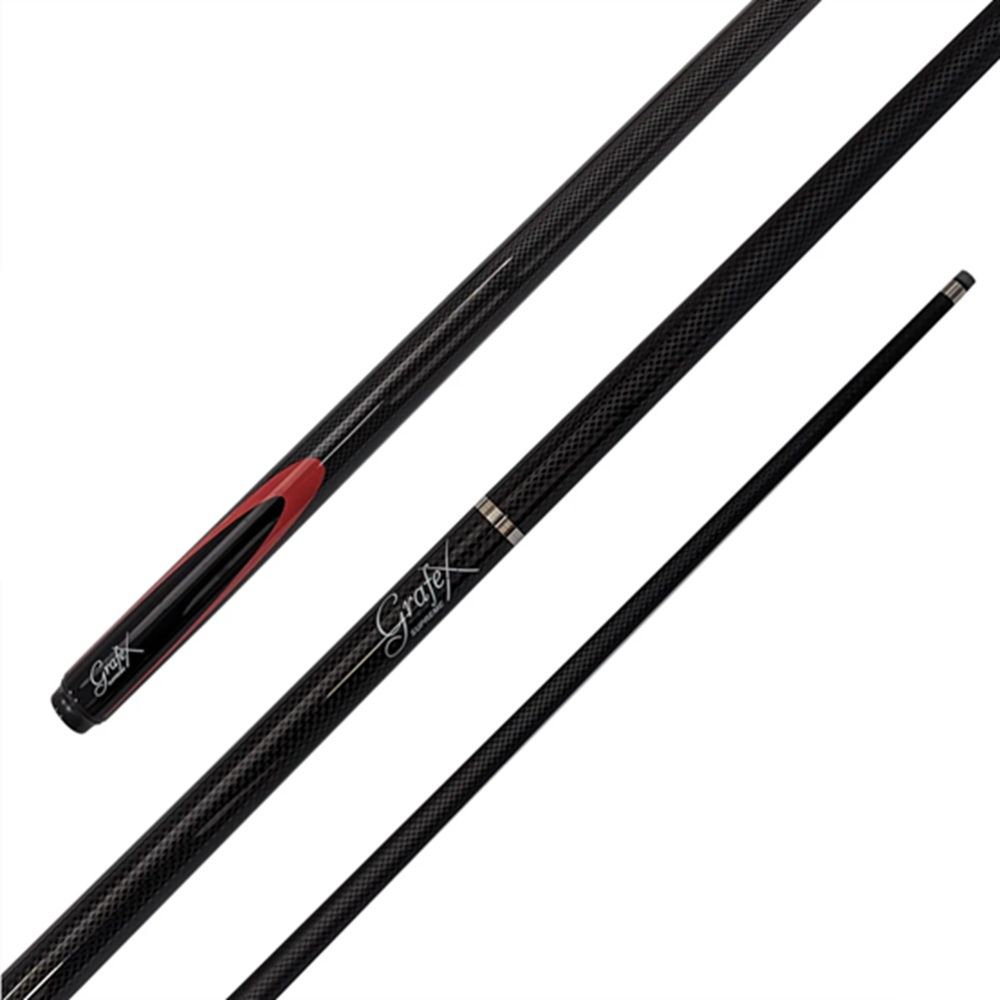 2 PIECE GRAPHITE CUE - GRAFEX SUPREME - 9 OR 13MM, Colour: BLACK, Size: 9MM