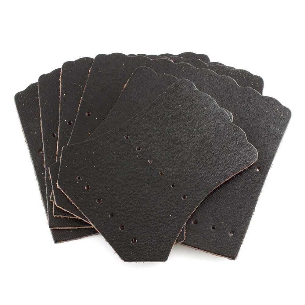 POOL TABLE LEATHER POCKETS -  DELUXE FRILL, Colour: BLACK