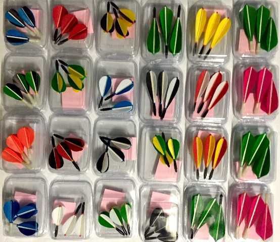 FEATHER FLIGHTS - HANDMADE, LENGTH: 1/4", SHAPE: LONG SHIELD