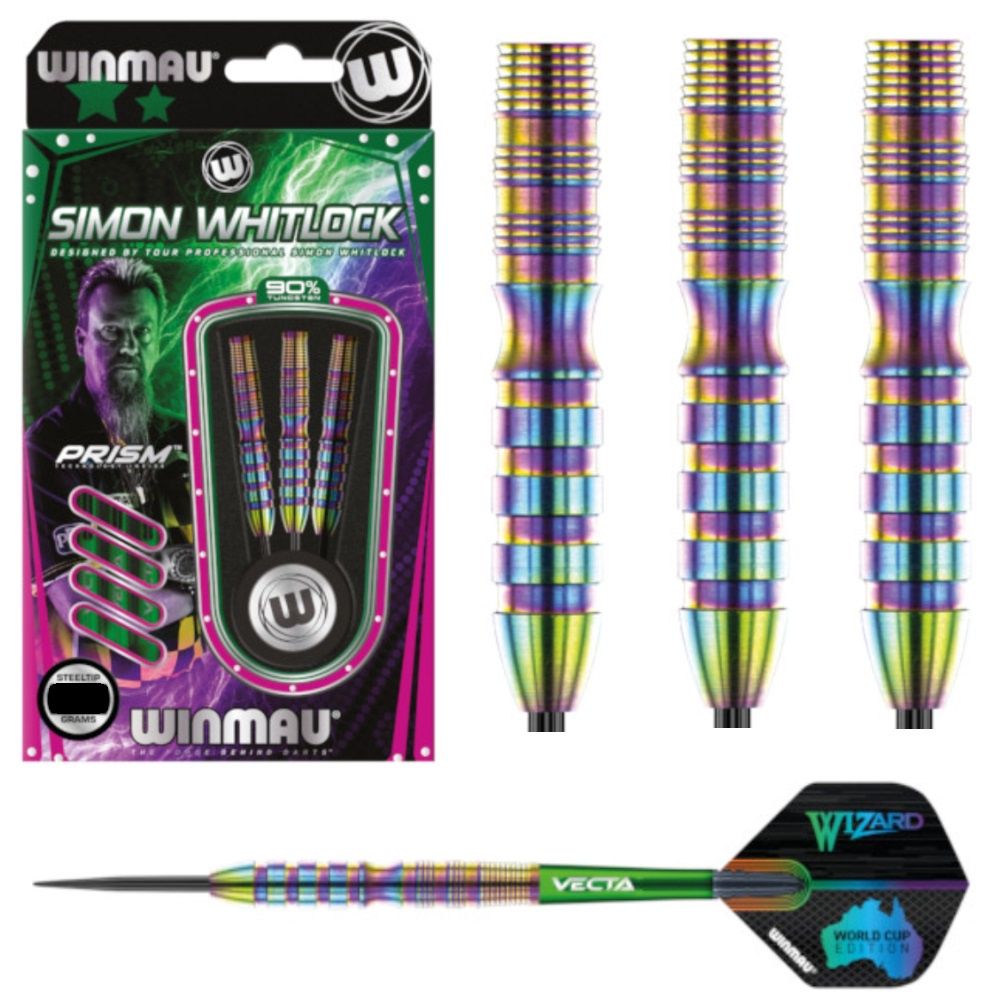 WINMAU TUNGSTEN DART 90% -  SIMON WHITLOCK WORLD CUP – 22, 23 &amp; 24GM, WEIGHT: 22GM