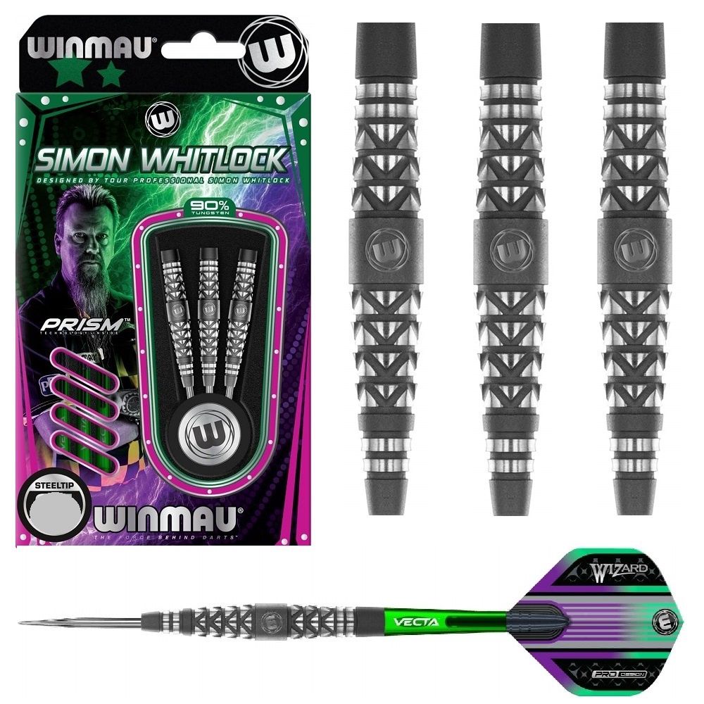 WINMAU TUNGSTEN DART 90% -  SIMON WHITLOCK  - ATOMISED - 22 &amp; 24GM, WEIGHT: 22GM