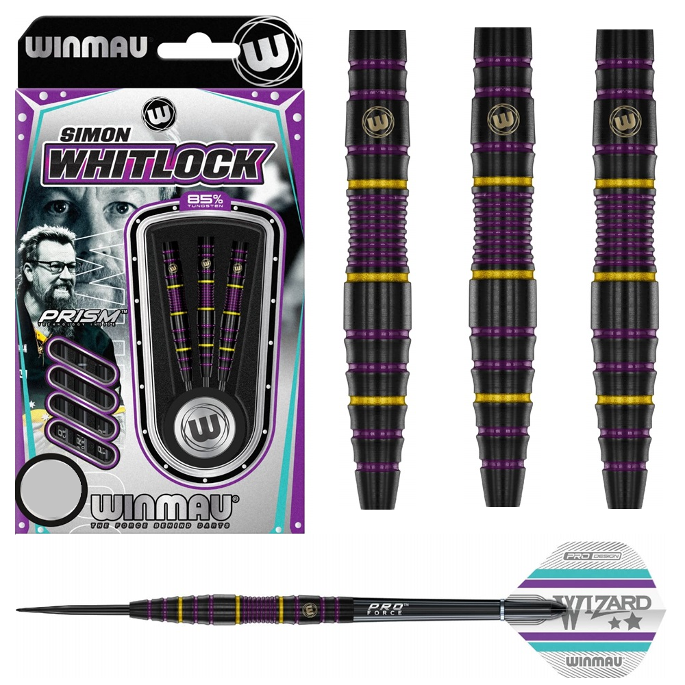 WINMAU SIMON WHITLOCK PRO SERIES  85%  TUNGSTEN DARTS - 22, 24GM