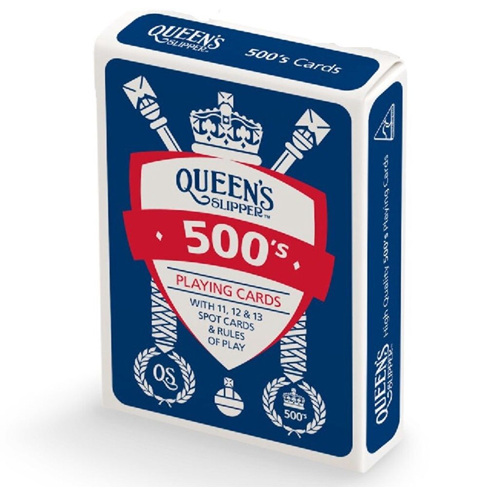 PLAYING CARDS - QUEEN'S SLIPPER 500'S, Colour: BLUE