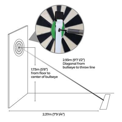 MISSION OCHE GUIDE DART THROWLINE MEASURING TAPE