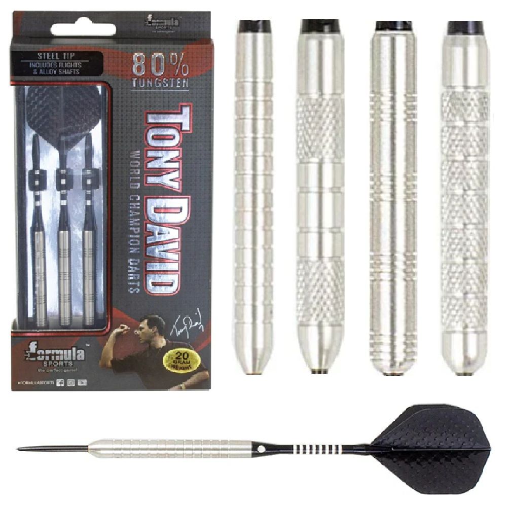 FORMULA TONY DAVID 80% TUNGSTEN DARTS - 20, 22, 24, 26GM