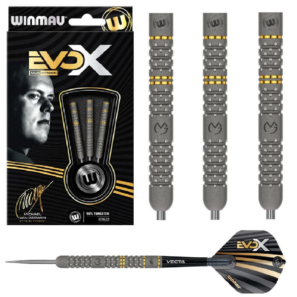 WINMAU MVG EvoX 90% TUNGSTEN DARTS - 21, 22.5, 24GM