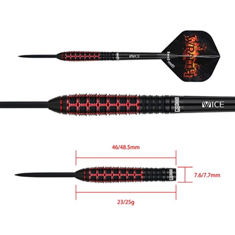 ONE80 WRAITH 90% TUNGSTEN DARTS 90% - 22, 23, 24 &amp; 25GM, DESIGN: W1, WEIGHT: 23GM