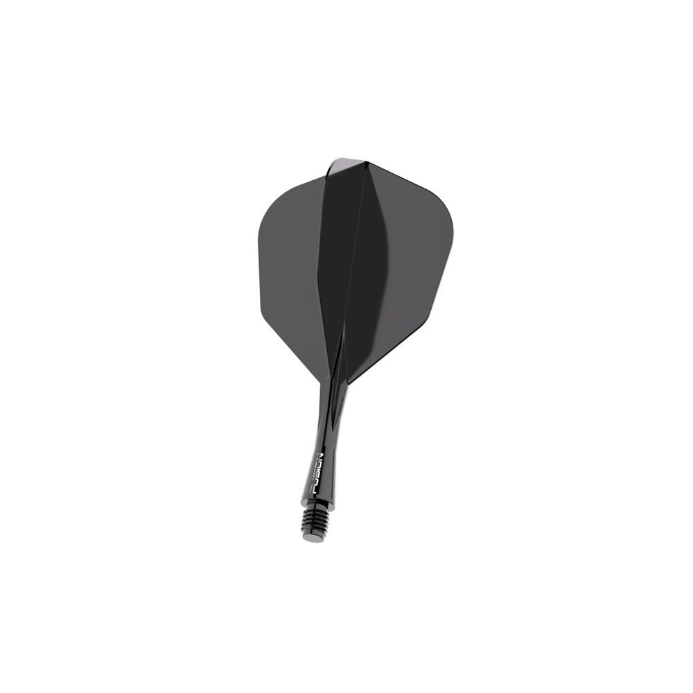 WINMAU FUSION FLIGHT &amp; SHAFT – SMALL STD SHAPE #6, Colour: BLACK, LENGTH: SHORT