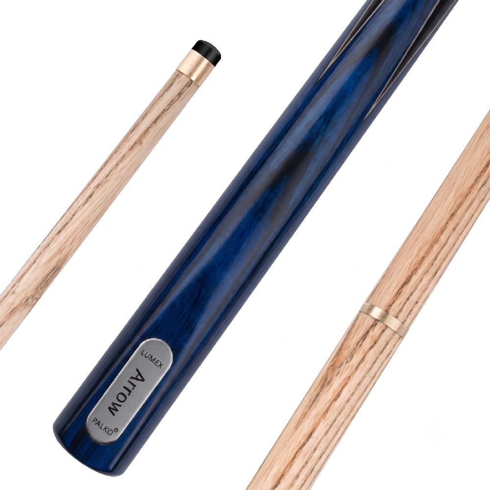2 PIECE ASH CUE - LUMEX ARROW - 57" 9.5MM, Colour: BLUE