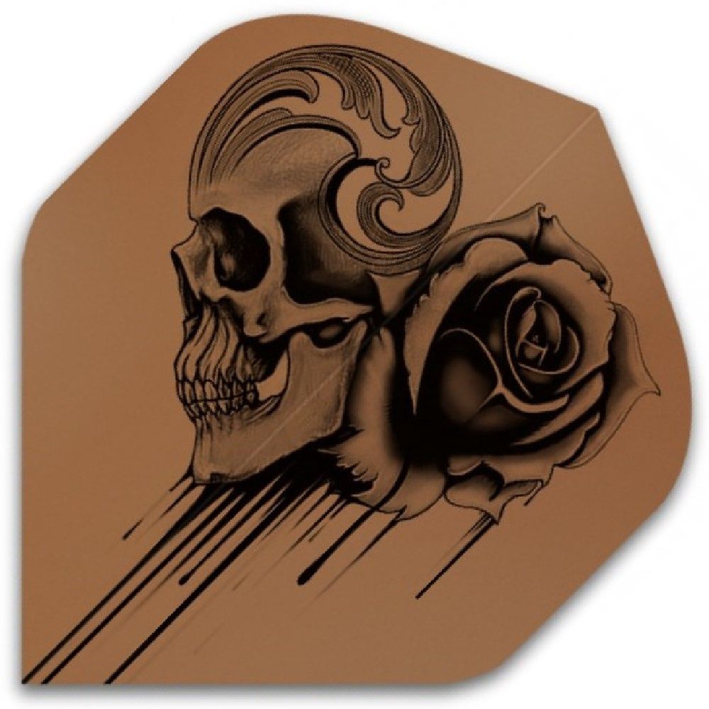 ALCHEMY FLIGHTS - COPPER - STANDARD, DESIGN: AMOIR NOIR (SKULL/ROSE)