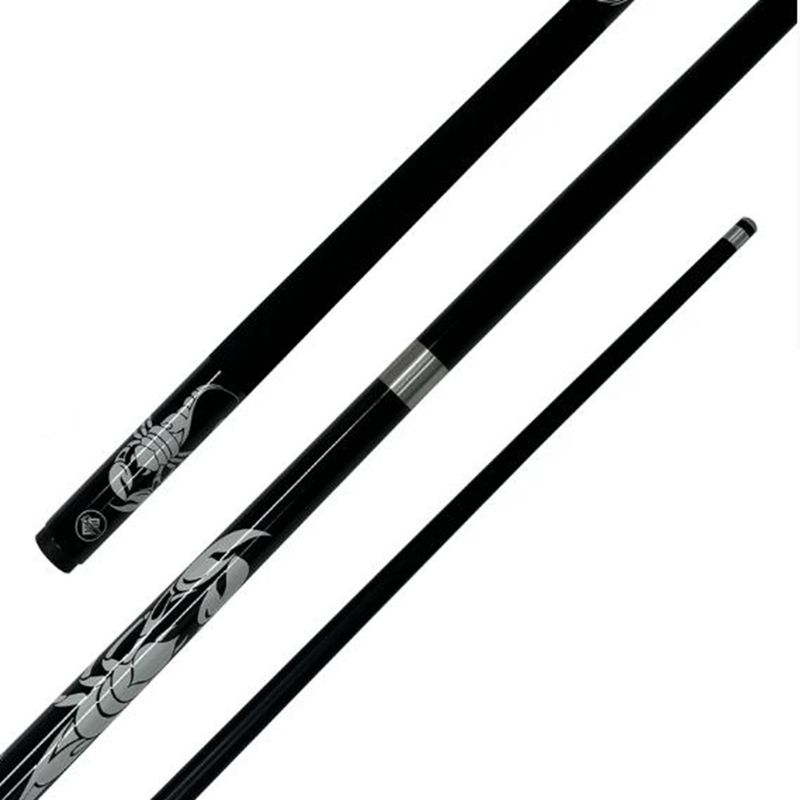 2 PIECE CUE - SCORPION BLACK - 57" 10MM SCREW-IN TIP