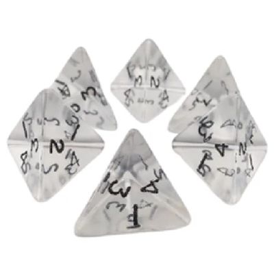DICE - D4 - 4 SIDED - 1 PIECE