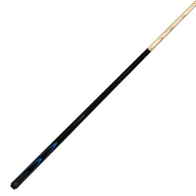 2 PIECE ASH CUE - FORMULA DELUXE BLACK/BLUE - 57" 10MM TIP