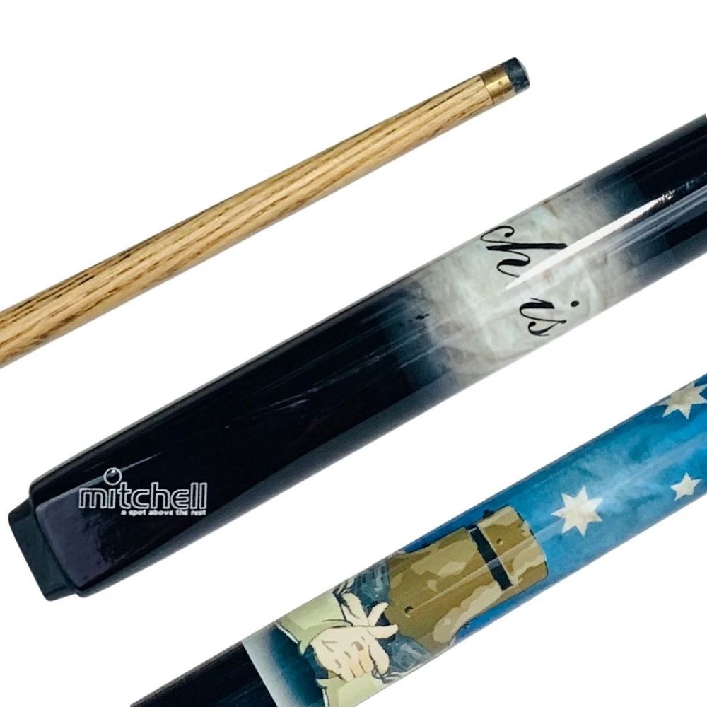 2 PIECE ASH CUE - MITCHELL NED KELLY - 57" 8.5MM