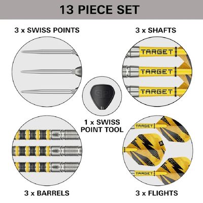 TARGET BUZZ 90% TUNGSTEN DARTS - 23, 24, 25, 26, 28GM