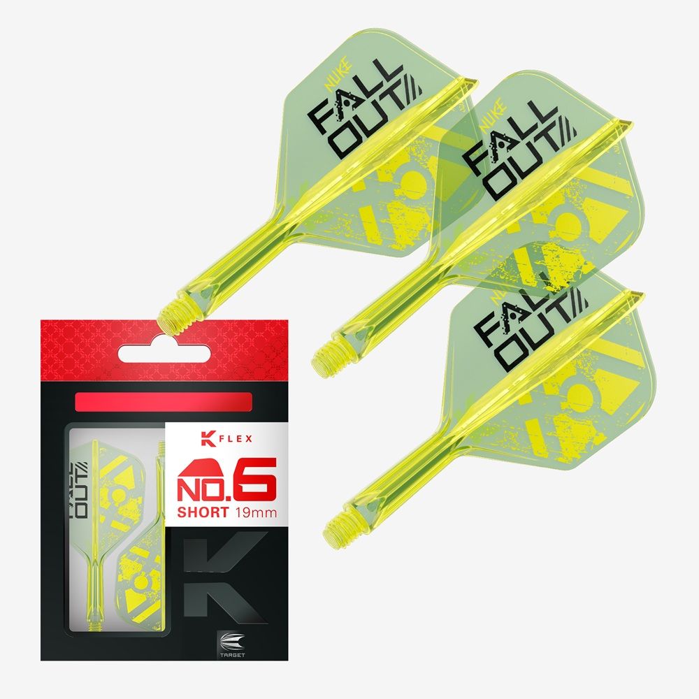 TARGET K-FLEX LUKE LITTLER FALLOUT MOULDED FLIGHT AND SHAFT - NO.6, LENGTH: SHORT