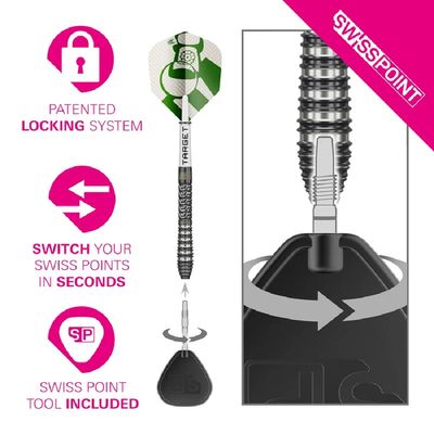 TARGET CHARLIE MANBY GEN 1 SWISS 95% TUNGSTEN DARTS - 22, 23, 25GM