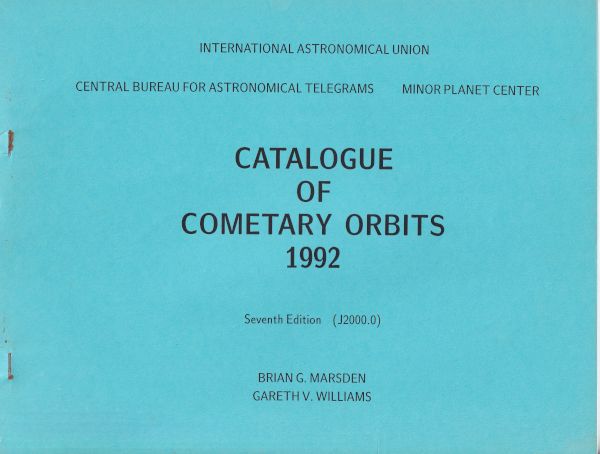 Catalogue of Cometary Orbits 1992 (Seventh Edition)