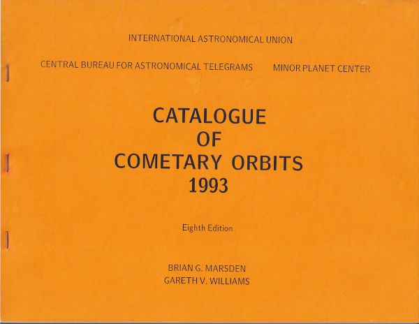 Catalogue of Cometary Orbits 1993 (Eighth Edition)