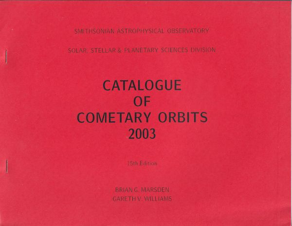 Catalogue of Cometary Orbits 2003 (Fifteenth Edition)