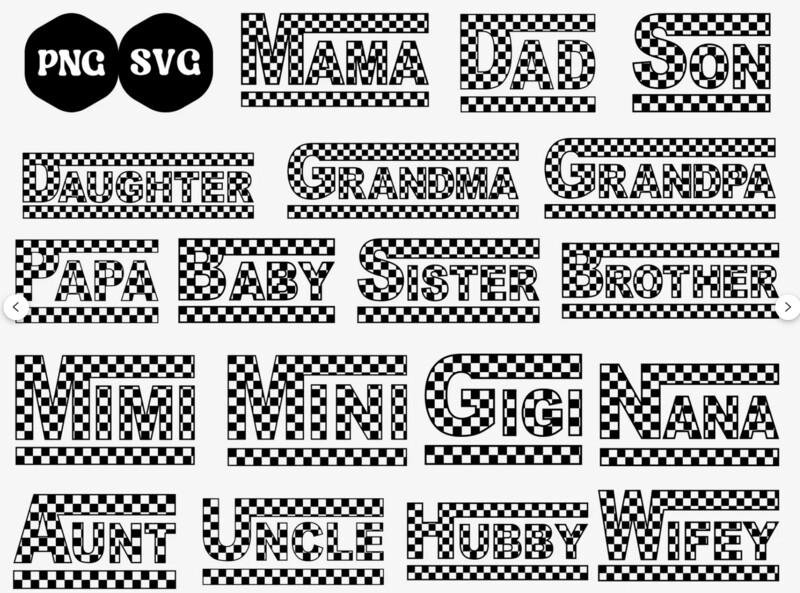 Checkered prints (family or custom)