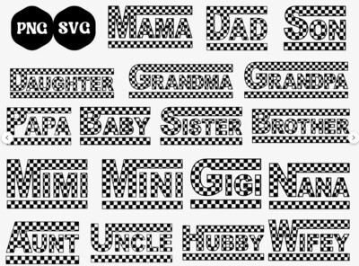 Checkered prints (family or custom)