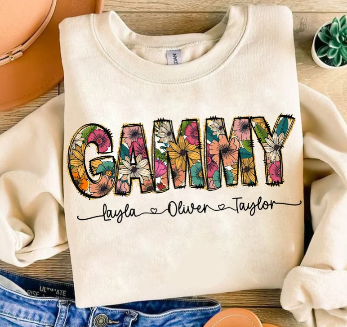 Flowered Personalized with names