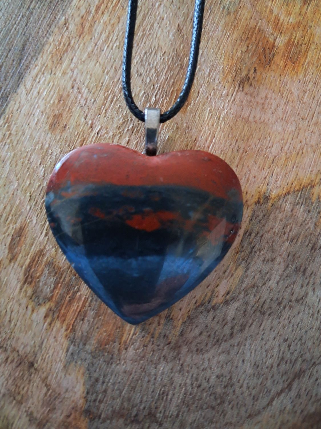 Red Blue Heart Crystal Necklace