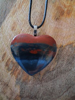 Red Blue Heart Crystal Necklace