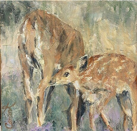 &quot;Feeding &quot;- Oil on Canvas